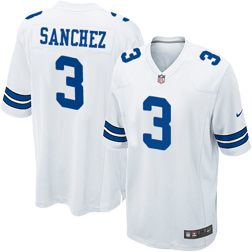 Youth Game Mark Sanchez Nike Jersey White Road - #3 NFL Dallas Cowboys